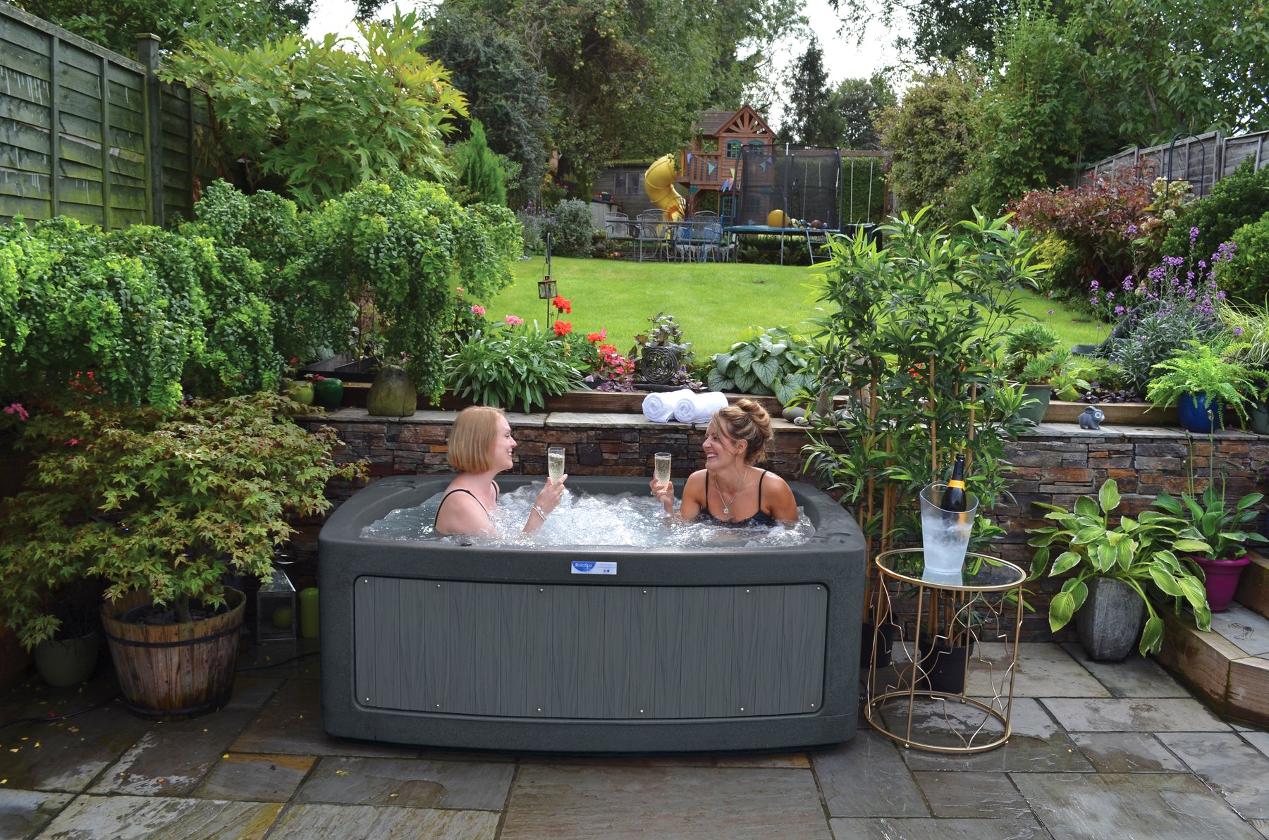 polyethylene shell 2 person hot tub for sale uk