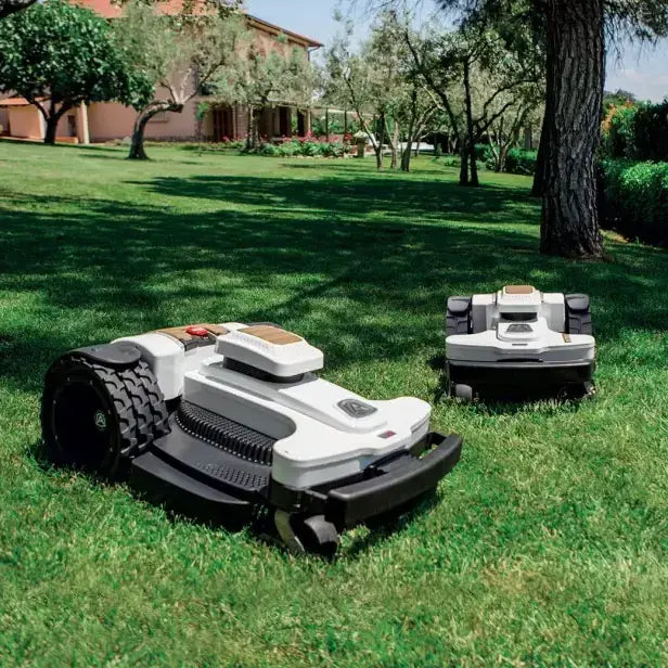 Ambrogio Lifestyle two lawn mower robots outdoor 