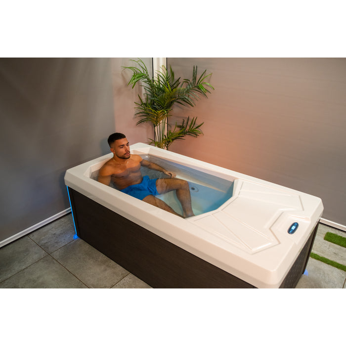 Chill Tubs Pro Ice Bath & Chiller with Model in Water