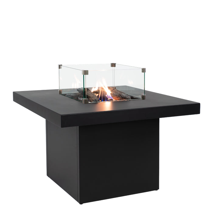 Cosi Cosibrixx 90 Anthracite Fire Pit Table with Glass Fire Side
