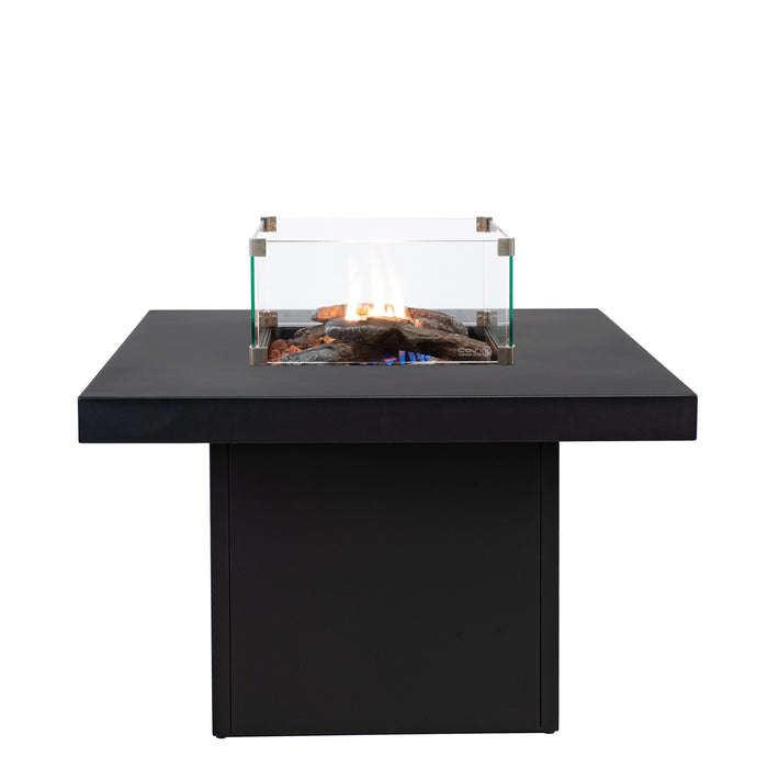 Cosi Cosibrixx 90 Anthracite Fire Pit Table With Glass Fire
