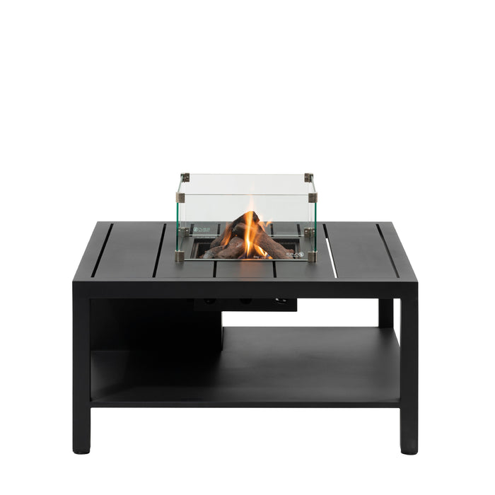 Cosi Cosiflow 100 Square Anthracite Fire Pit Table with Glass Front
