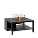 Cosi Cosiflow 100 Square Anthracite Fire Pit Table with Glass Side