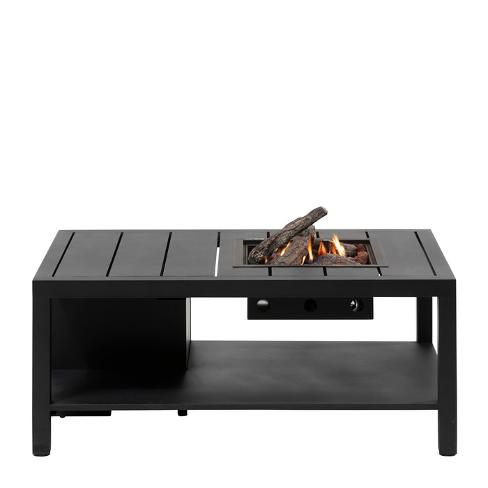 Cosi Cosiflow 120 Rectangular Anthracite Fire Pit Table front shot