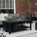 Cosi Cosiflow 120 Rectangular Anthracite Fire Pit Table with glass lifestyle shot 