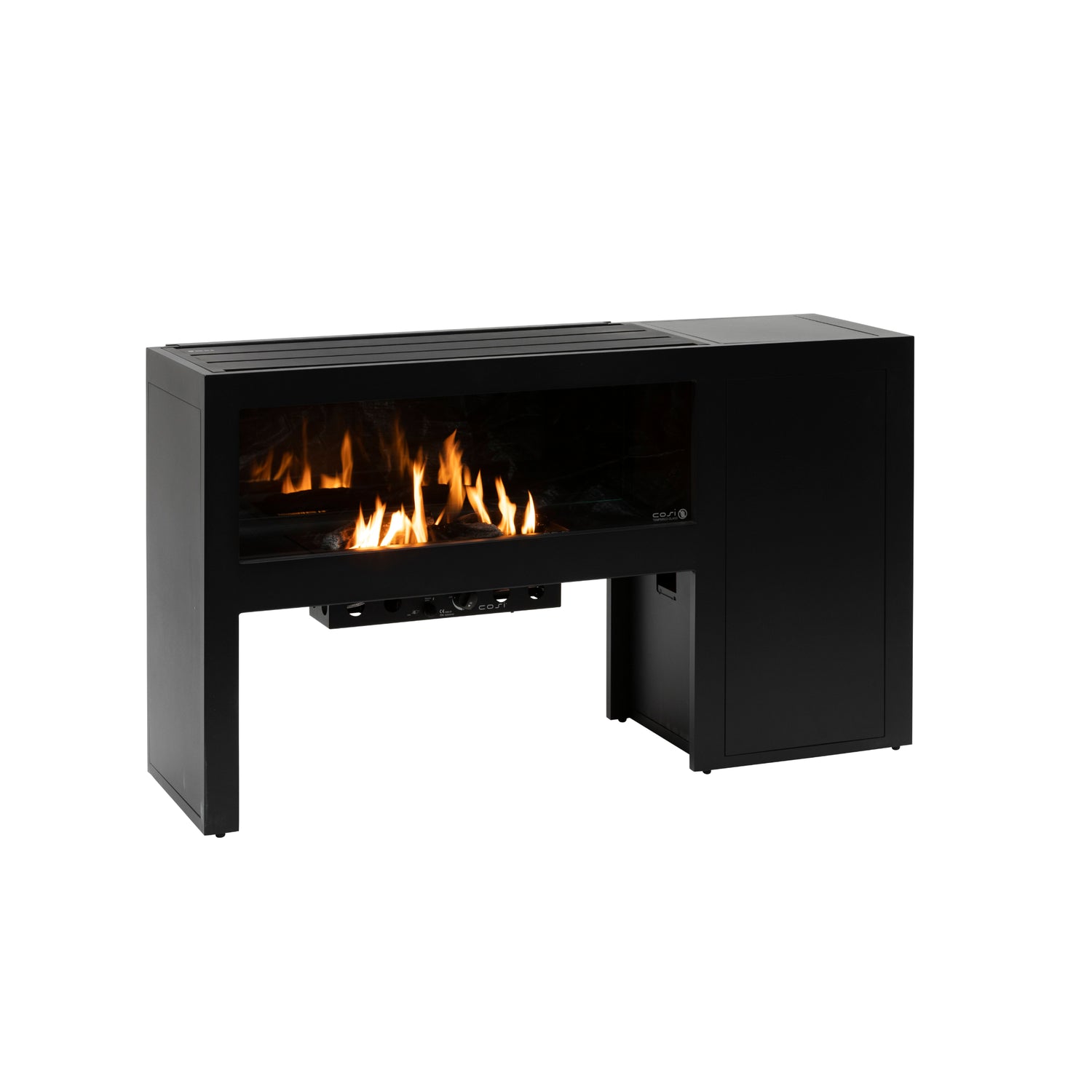 Cosi Cosivista 160 Black Fire Pit with Background Side