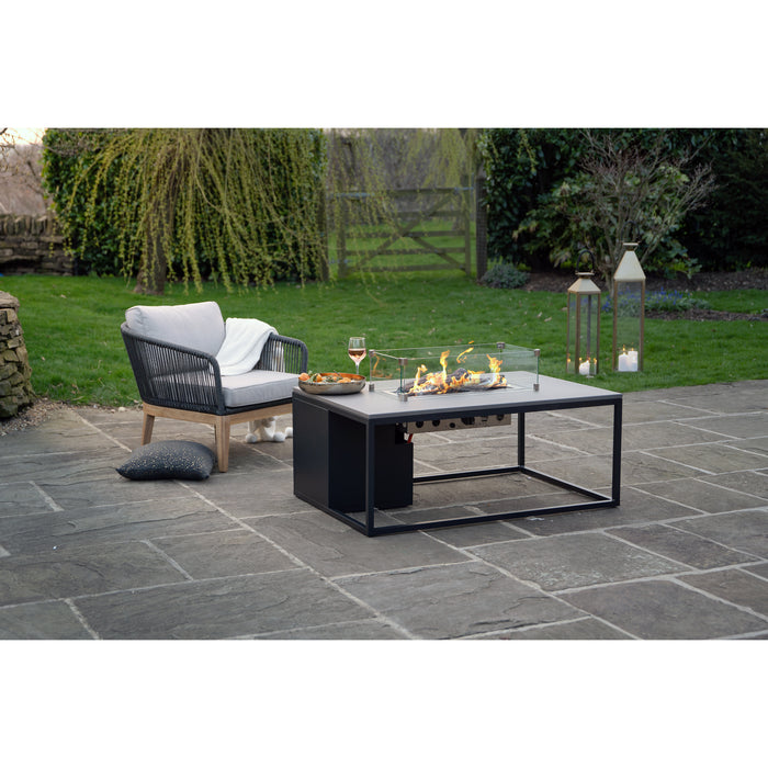 Cosi Cosiloft 120 Fire Pit Table Black and Grey With Fire