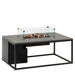 Cosi Cosiloft 120 Fire Pit Table Black and Grey with Glass Side