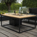 Cosi Cosiloft 120 Fire Pit Table Black and Teak Arrangement