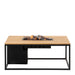 Cosi Cosiloft  120 Fire Pit Table Black and Teak Front
