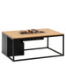 Cosi Cosiloft 120 Fire Pit Table Black and Teak Side
