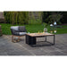 Cosi Cosiloft 120 Fire Pit Table Black and Teak with Fire