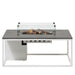 Cosi Cosiloft 120 Fire Pit Table White and Grey with Glass Front
