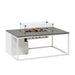 Cosi Cosiloft 120 Fire Pit Table White and Grey with Glass Side