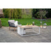 Cosi Cosiloft 120 Fire Pit Table White and Teak with Fire