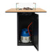 Cosiloft 100 Black and Teak Fire Pit Bar Table gas compartment
