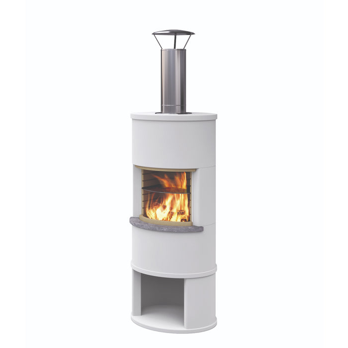 Nordpeis Roma Outdoor Fireplace View Side