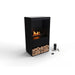 Planika Senso Stove product image on white background with firewood, pump and remote