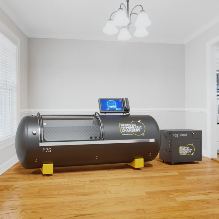 Recover Hyperbaric Chamber F75 Steel product lifestyle image indoor arrangement