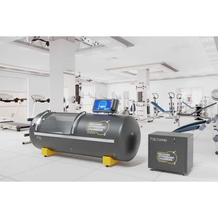 Recover Hyperbaric Chamber F75 Steel product lifestyle image gym arrangement