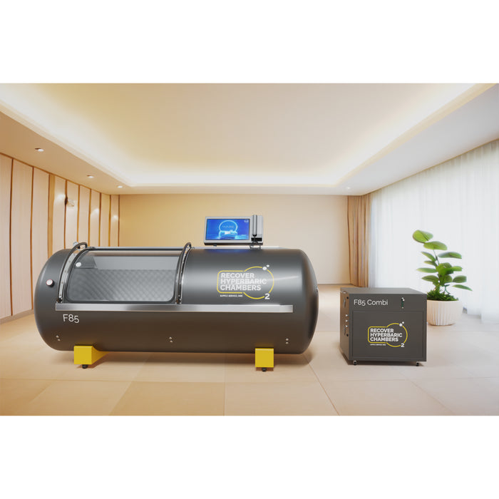 Recover Hyperbaric Chamber F85 Steel product lifestyle image healthcare arrangement
