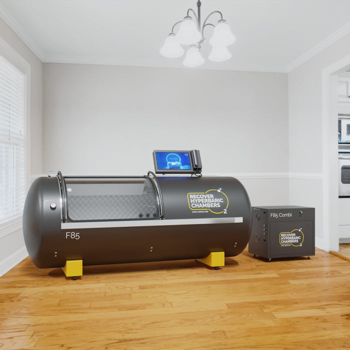 Recover Hyperbaric Chamber F85 Steel product lifestyle image indoor arrangement