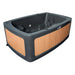 RotoSpa DuoSpa S080 | 2 Person Hot Tub & Cold Plunge Tub Granite Grey and Teak Side Panel