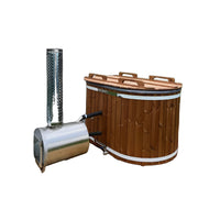 2 Seater Ofuro Fibreglass Wooden Hot Tub