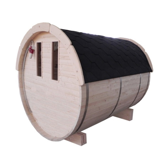 Viking Industrier Barrel Sauna 1.9 x 3.5m Back View