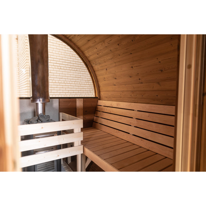 Viking Industrier Barrel Sauna 2.2 x 3.5m Wooden Bench