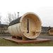 Viking Industrier Barrel Sauna 2.2 x 3m Lifestyle with Black Roof
