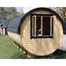 Viking Industrier Barrel Sauna 2.2 x 5.9m with Side Entrance Double Opening Window