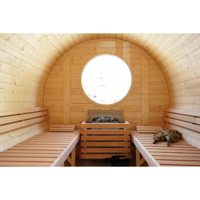 Viking Industrier Barrel Sauna 2.2 x 5.9m with Side Entrance, Interior Design