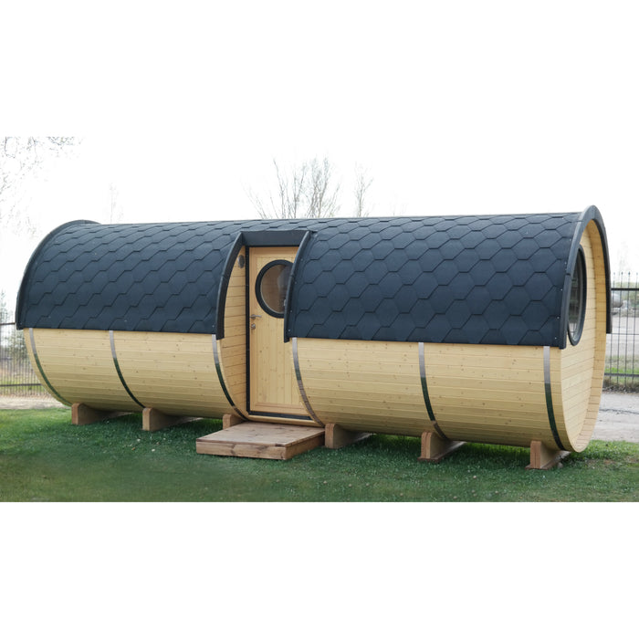 Viking Industrier Barrel Sauna 2.2 x 5.9m with Side Entrance Lifestyle
