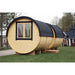 Viking Industrier Barrel Sauna 2.2 x 5.9m with Side Entrance Lifestyle Windows View