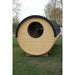 Viking Industrier Barrel Sauna 2.2 x 5.9m with Side Entrance, Side View with Round Glass Window