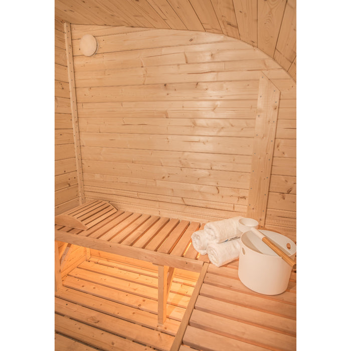 Viking Industrier Delight Sauna 2.4 x 4.3m Wooden Bench with Accessories