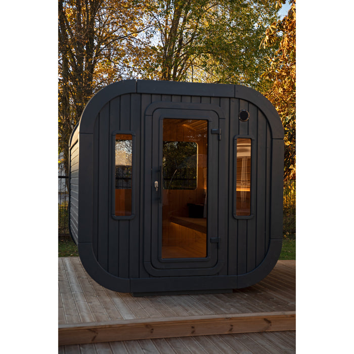 Viking Industrier Luna Outdoor Sauna Lifestyle Garden Front View