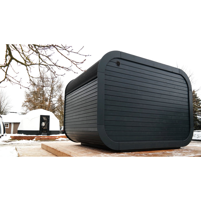 Viking Industrier Luna Outdoor Sauna with Changing Room Back View
