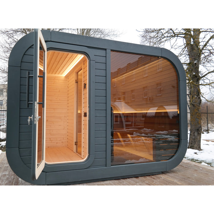 Viking Industrier Luna Outdoor Sauna with Changing Room Entrance
