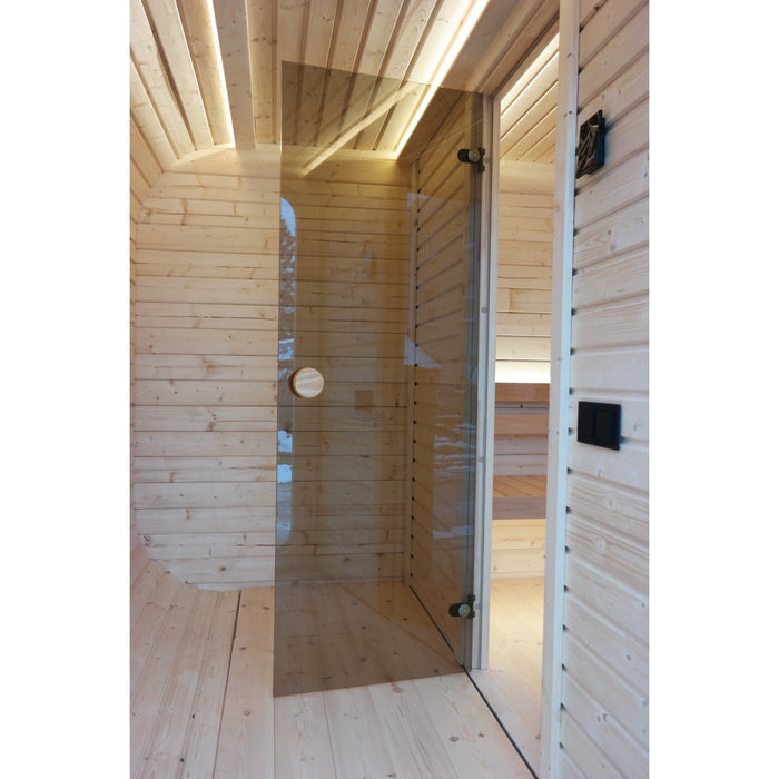 Viking Industrier Luna Outdoor Sauna with Changing Room Glass Door