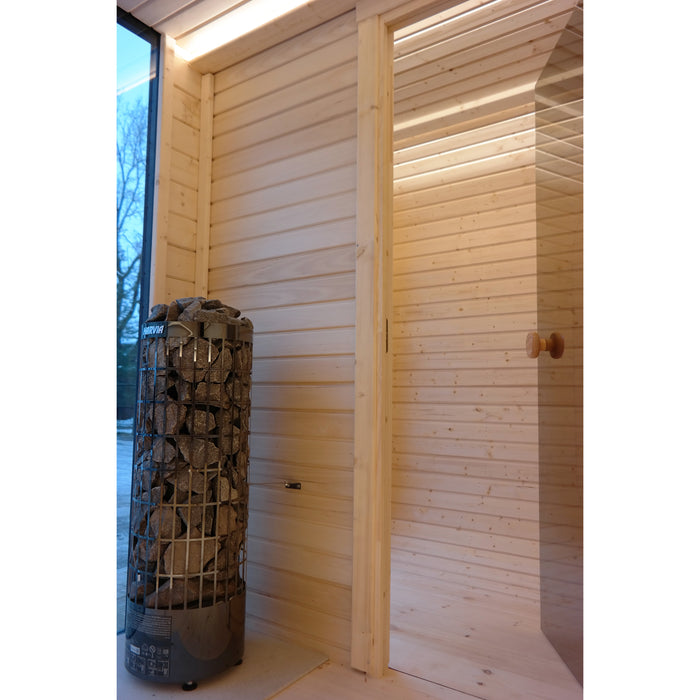 Viking Industrier Luna Outdoor Sauna with Changing Room Heater