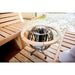 Viking Industrier Luxury Thermowood Barrel Sauna lifestyle globe heater close up