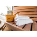 Viking Industrier Luxury Thermowood Barrel Sauna lifestyle bucket and towel close up accessories