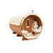 Viking Industrier Barrel Sauna 2.2 x 4m With Eco-Friendly Roof on white