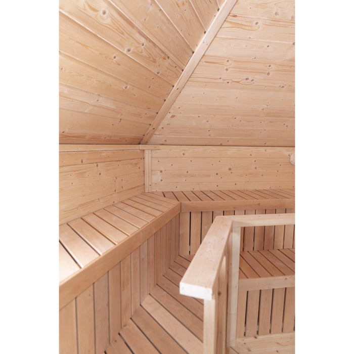Viking Industrier Sauna Cabin 9.2m² inside view benches