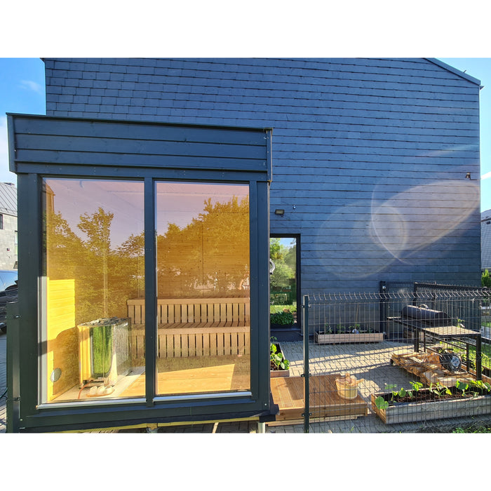 Viking Industrier Sauna Cube 2 x 2m outdoor lifestyle black color frame