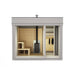 Viking Industrier Sauna Cube 3 x 3m with Changing Room front cut view