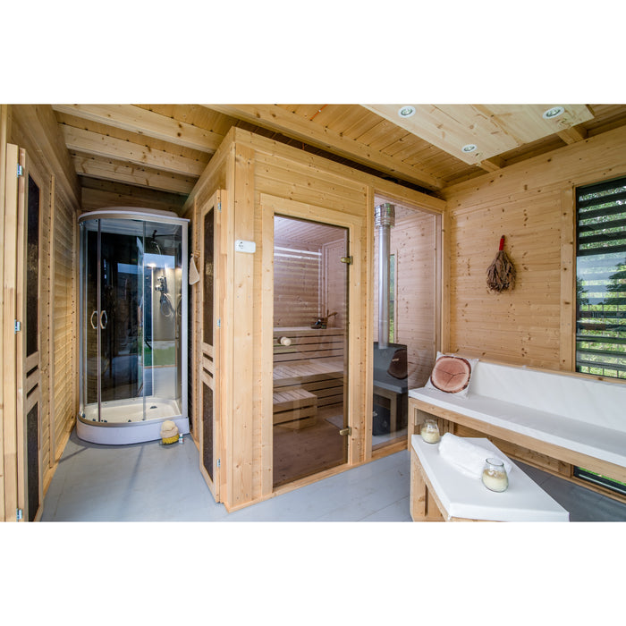 Viking Industrier Sauna Cube 3 x 4m with Lounge Room and Shower Room
