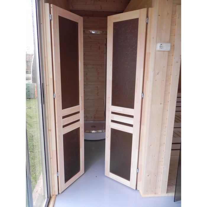 Viking Industrier Sauna Cube 3 x 4m with Lounge Room with Shower Room